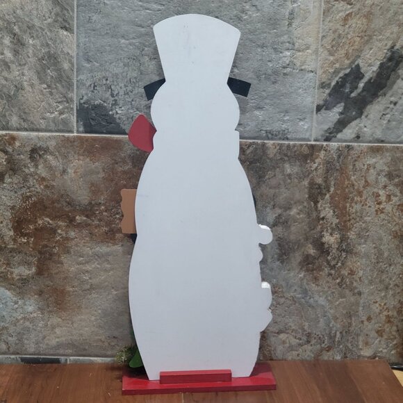 Welcome Front Door Sign Christmas Decor Wooden Welcome Snowman Hand Painted - Picture 2 of 9